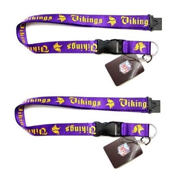 Pro Specialties Other - Minnesota Vikings NFL Old English Lanyard 2 Pack